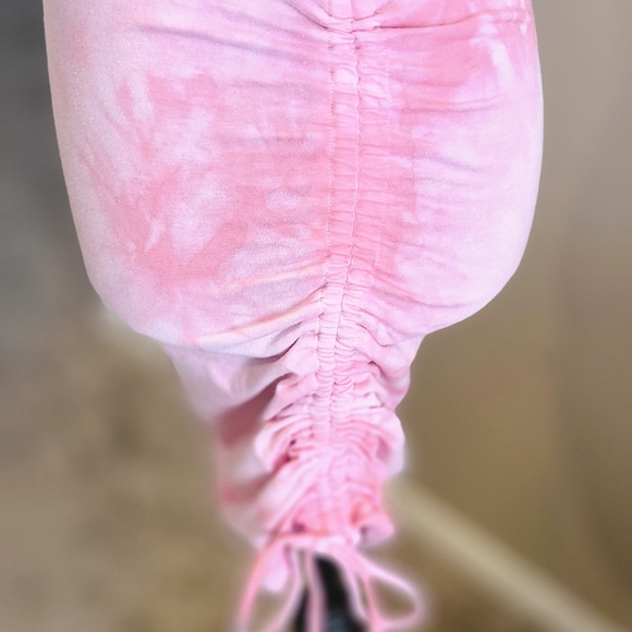 PINK Victoria's Secret Pink Tie-Dye Tee Shirt Dress with Gold Script Logo - Picture 4 of 6